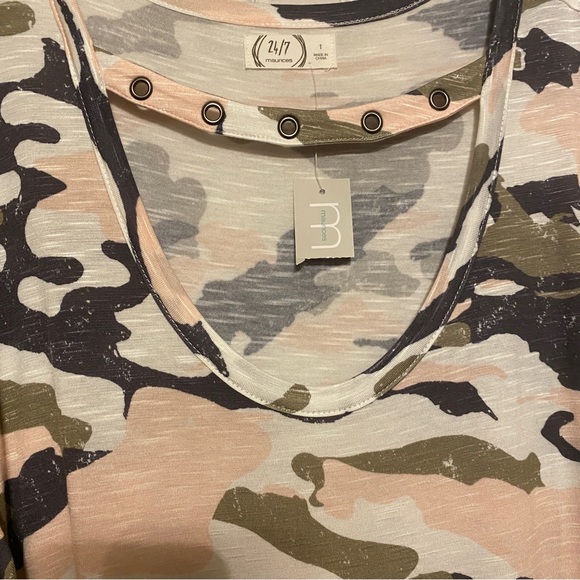 Maurices Womens Tunic 1X Camouflage Print New - Picture 3 of 7